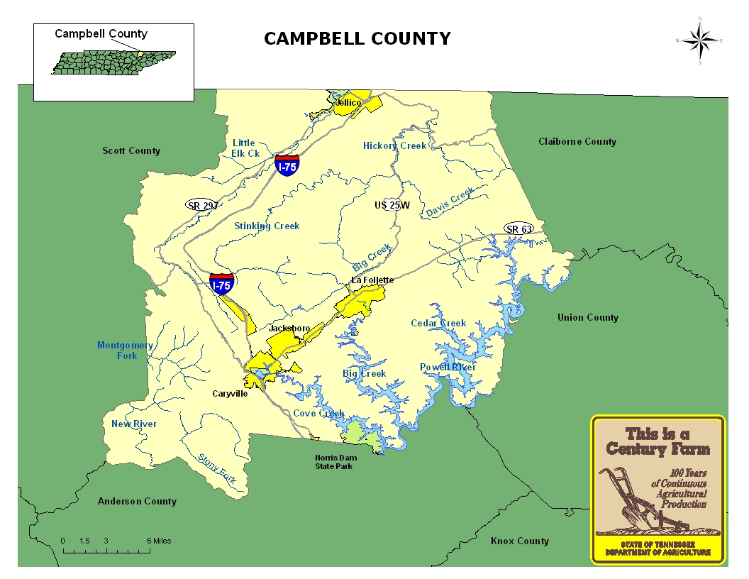 Campbell County Map