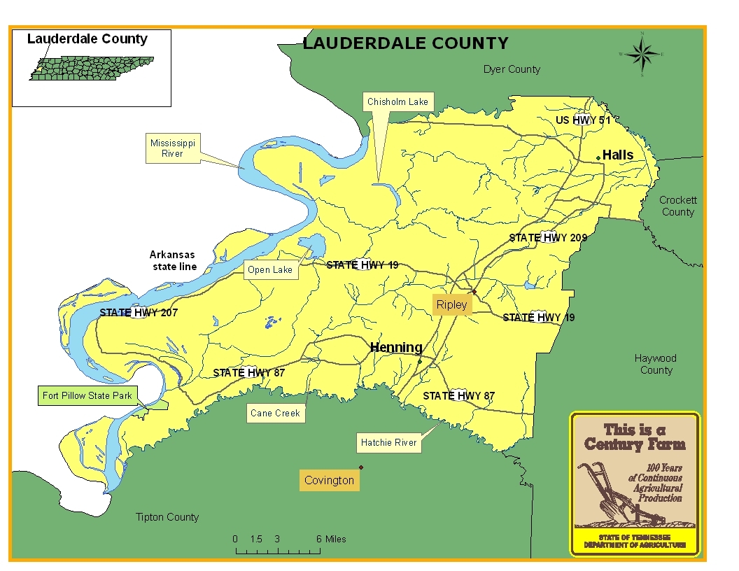 Lauderdale County Map