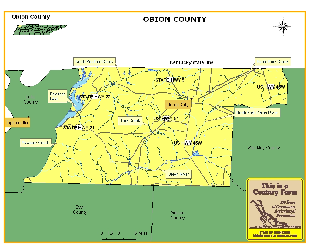 Obion County Map