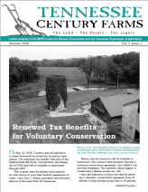 Tennesse Century Farms Newsletter Spring/Summer 2008