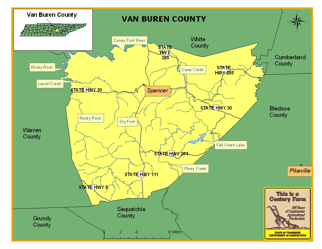 Van Buren County Map