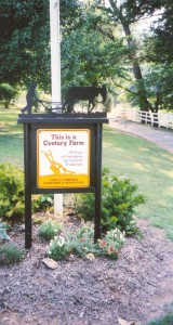 Harris Farm Century Farm Sign, Hardeman County